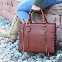 Thumbnail for Lady Conceal Handgun Purses Concealed Carry Emma Leather Satchel Lockable CCW Bag