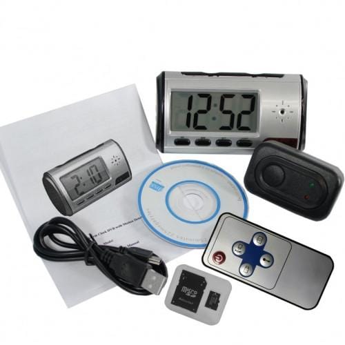 Defense Divas® Home Protection Spy Clock Digital Alarm Clock Hidden Camera Motion Detector 4GB DRV