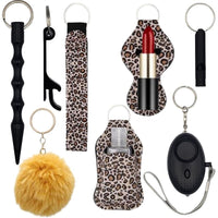 Thumbnail for FF-LPD-defense-divas-fight-fobs-leopard-cheetah-self-defense-kit-keychains-basic