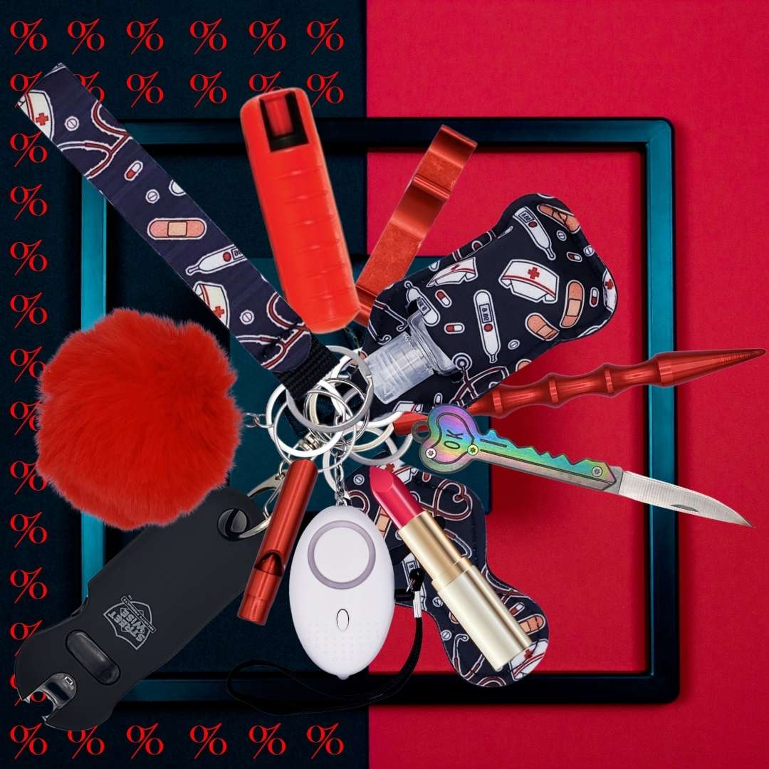 Fight-Fobs-self-defense-keyring-stun-gun-pepper-spray-luxe-medical-theme