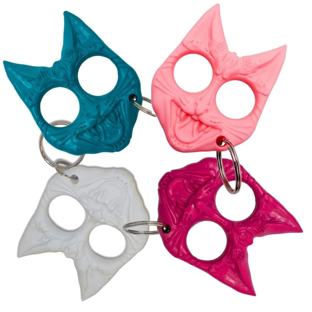 Cat face sales self defense keychain