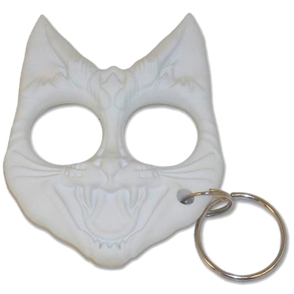 Defense Divas® Impact Self Defense Hiss and Hurt Self-Defense Cat Keychain White