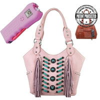 Montana West Package Deals Fringe Concealed Carry Purse & Stun Gun Set