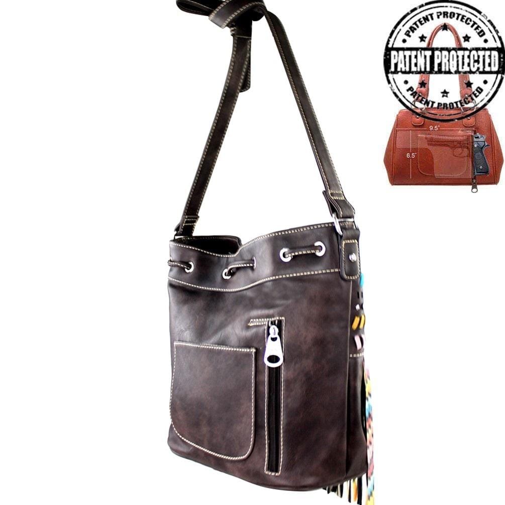 Montana West Handgun Purses Montana West® Fringe Collection Concealed Carry Purse Cross Body Firearm Shoulder Bag