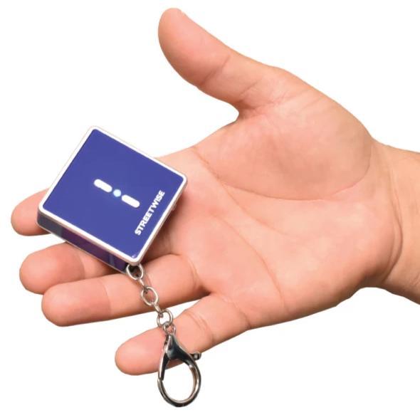 Defense Divas® Stun Guns Square Off 26 Million Quick Release Key Chain Stun Gun, Panic Alarm & Flashlight