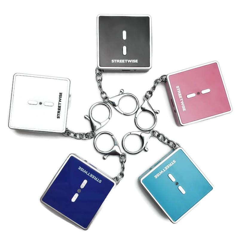 Defense Divas® Stun Guns Square Off 26 Million Quick Release Key Chain Stun Gun, Panic Alarm & Flashlight