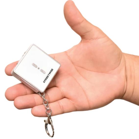 Defense Divas® Stun Guns Square Off 26 Million Quick Release Key Chain Stun Gun, Panic Alarm & Flashlight