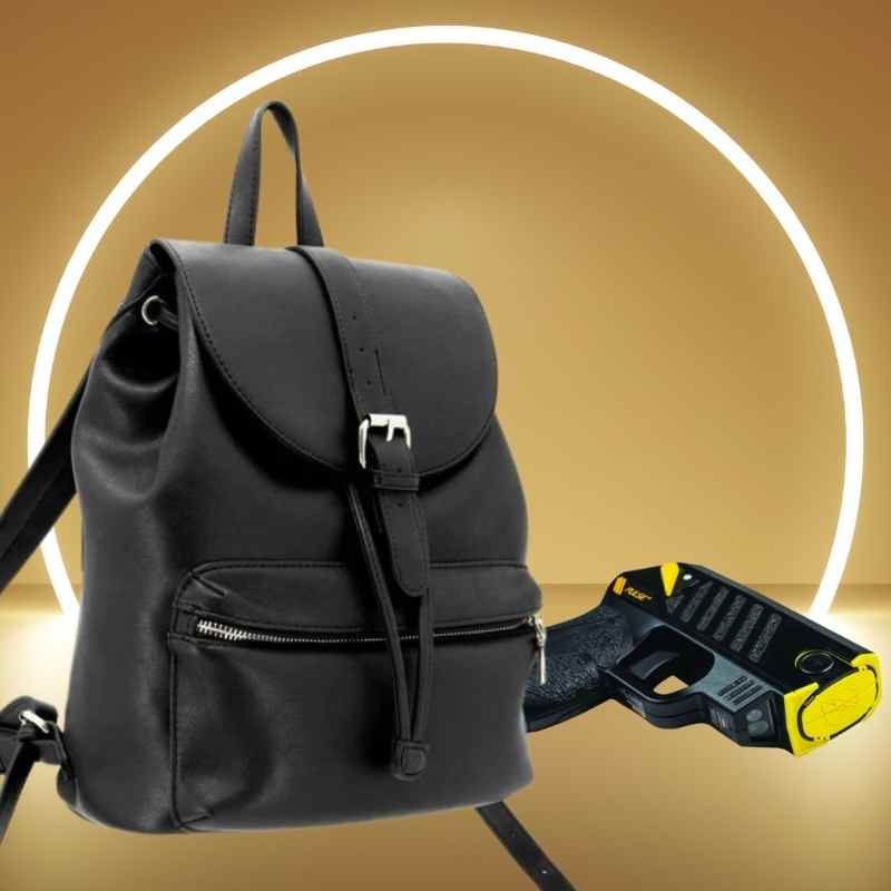 amelia conceal carry black cmeleon backpack purse