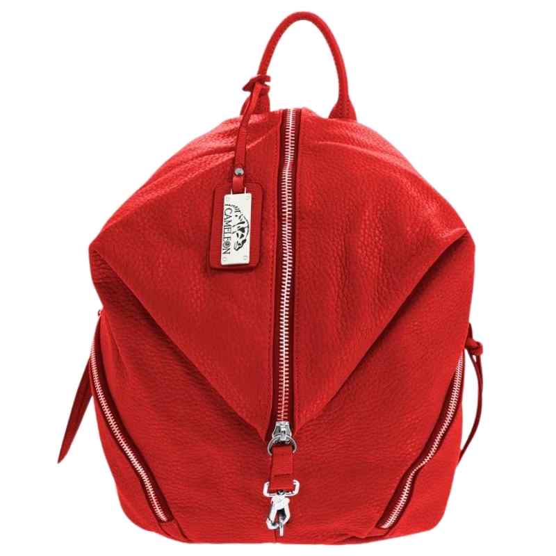aurora handgun backpack leather concealed carry purse handbag backpack red