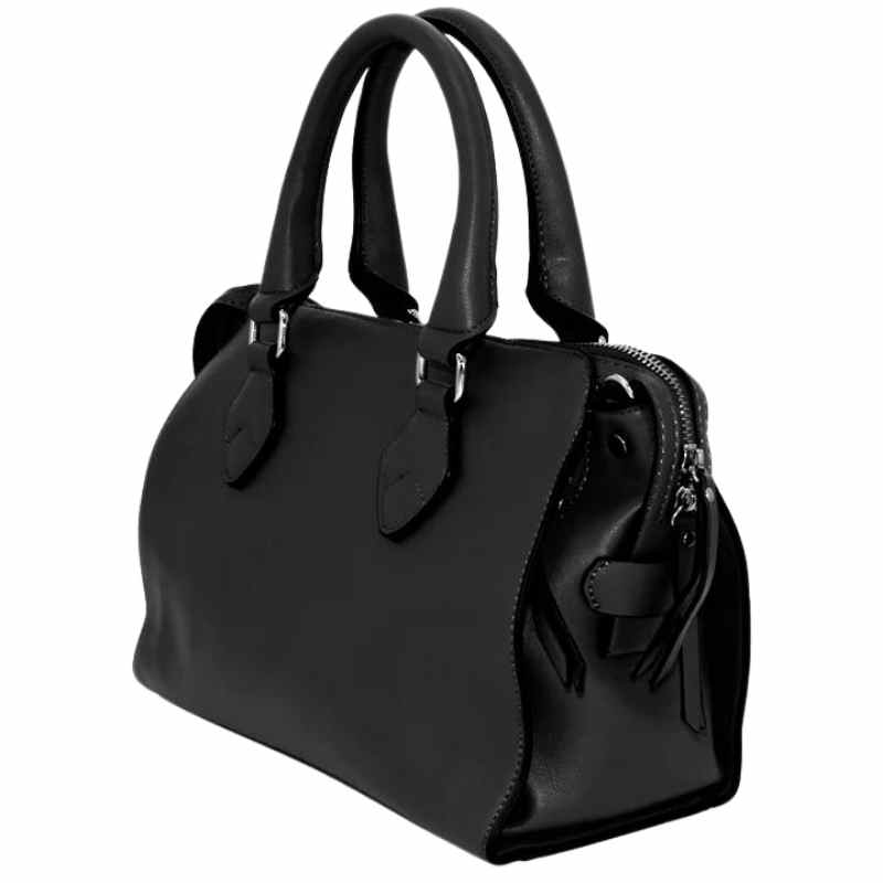 black bella cameleon conceal carry handbag side view