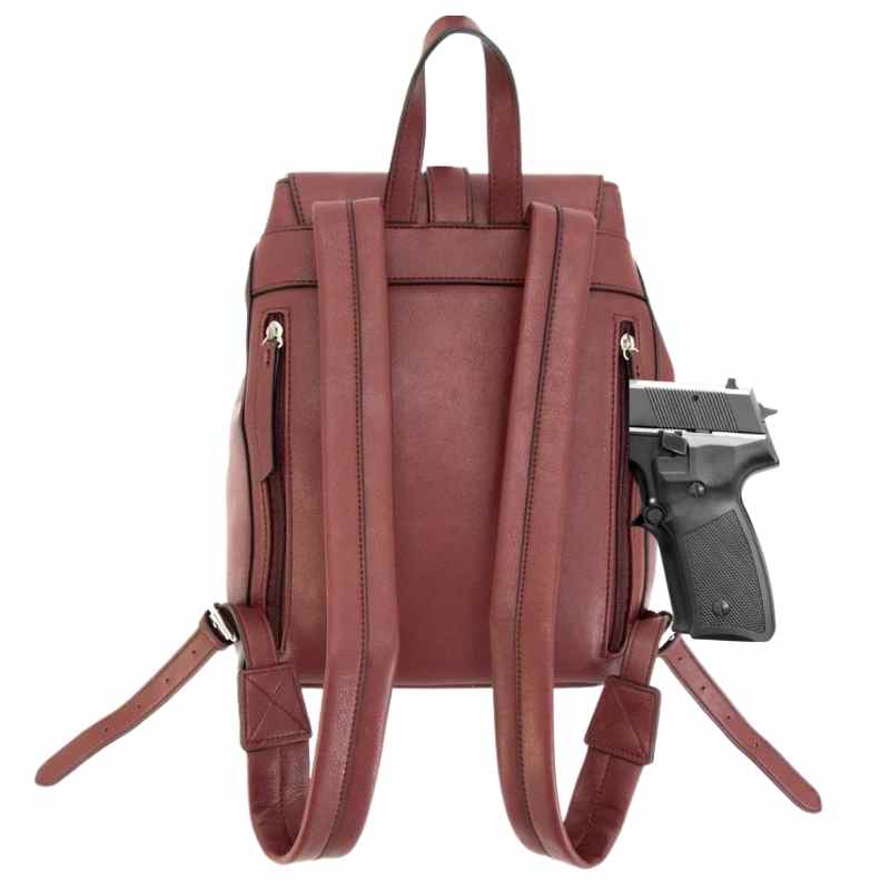 cameleon amelia ccw backpack purse brown gun pocket