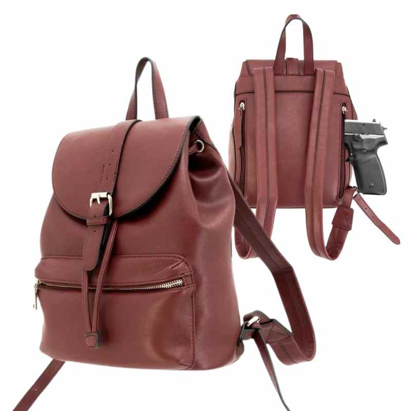 cameleon amelia ccw backpack purse maroon