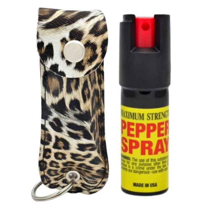 Refillable Cheetah Pepper Spray Keychain | Defense Divas®