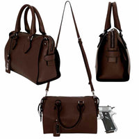 Thumbnail for dark chestnut bella cameleon conceal carry purse 3 side views