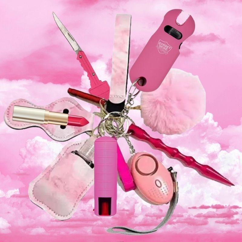Fight Fobs® Pink Cloud Self Defense Key Chain Gift Set