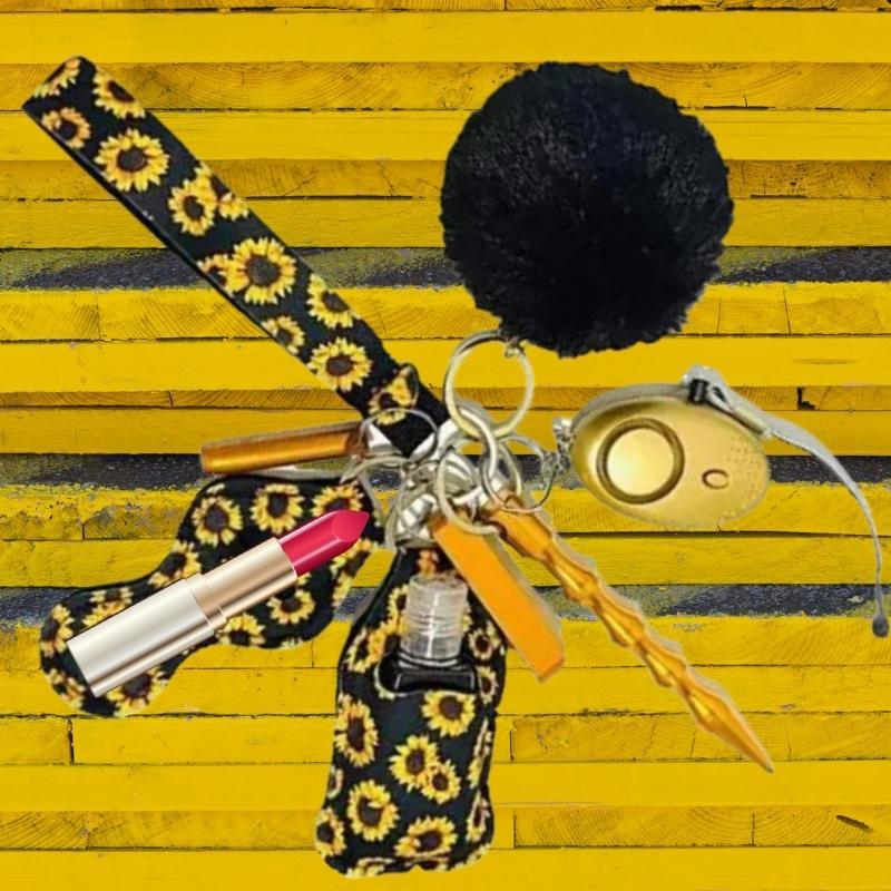 Sunflower Self Defense Keychain (black) – Fabulyss Boutique