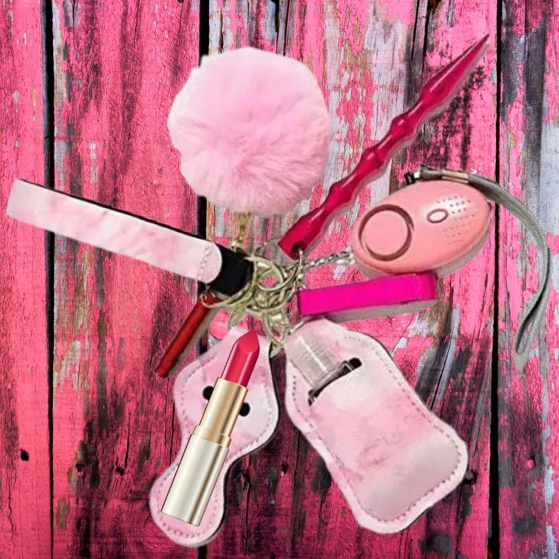 Pink Power Safety Keychain