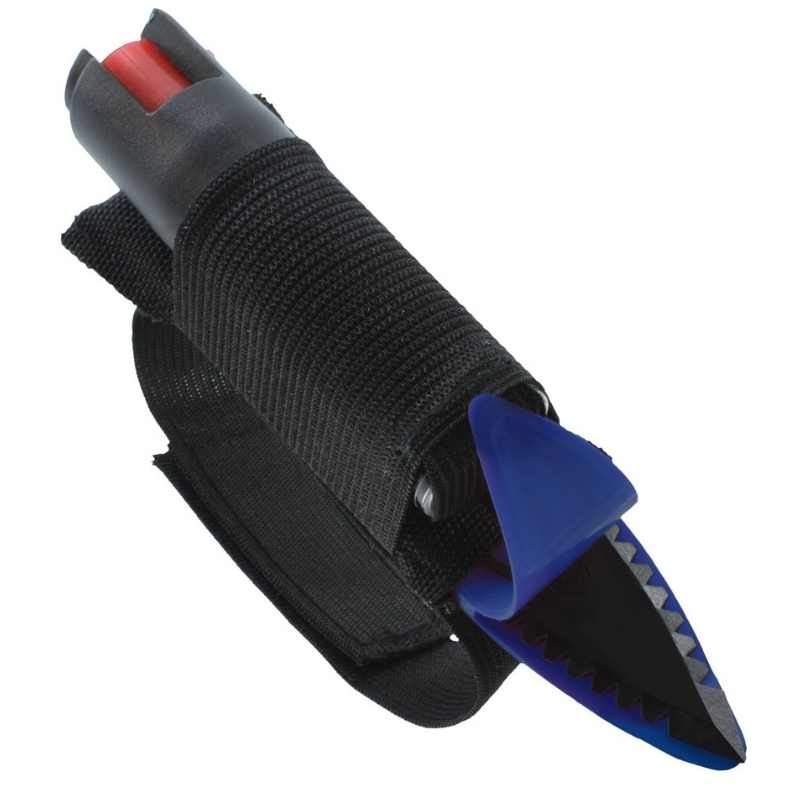 defense divas spike-n-strike pepper spray blade blue safety cover