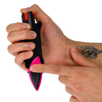 Thumbnail for defense divas spike-n-strike pepper spray blade pink serrated edge