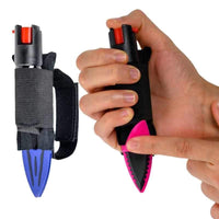Thumbnail for defense divas spike-n-strike pepper spray and edge pink blue