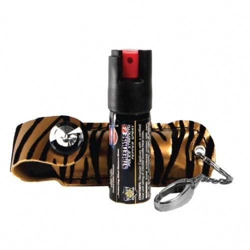 Defense Divas® Pepper Spray Streetwise 23% OC Super Strength Safari Fashion Model Pepper Sprays Tan & Black