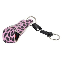 Thumbnail for Defense Divas® Pepper Spray Pepper Shot 10% OC Cheetah Self Defense Pepper Spray Quick Release Key Chain Pink