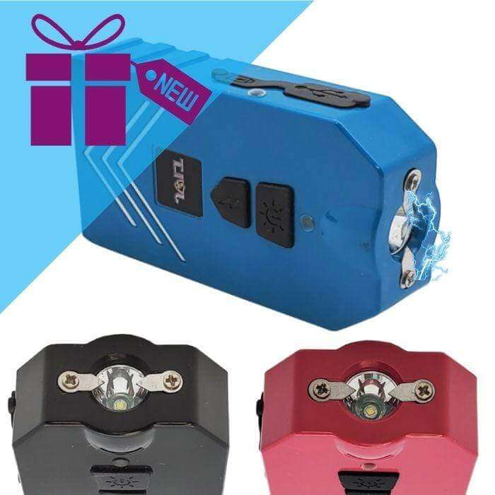 Defense Divas® Stun Guns 4N1 80,000,000 Stun Gun, Alarm, Power Bank & Flashlight Blue