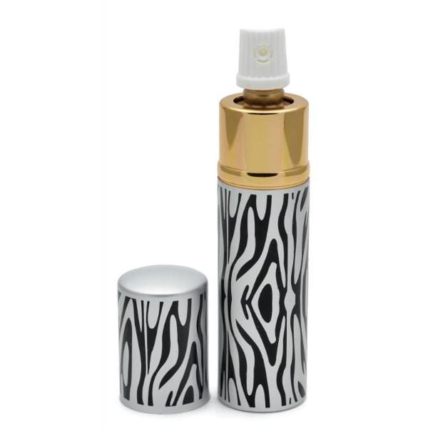 Defense Divas® Pepper Spray Zebra Animal Print Disguised Lipstick Pepper Spray Black Zebra