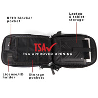 Defense Divas® Bullet Blocker ProShield Smart Bulletproof Backpack + Charging Bank - Black