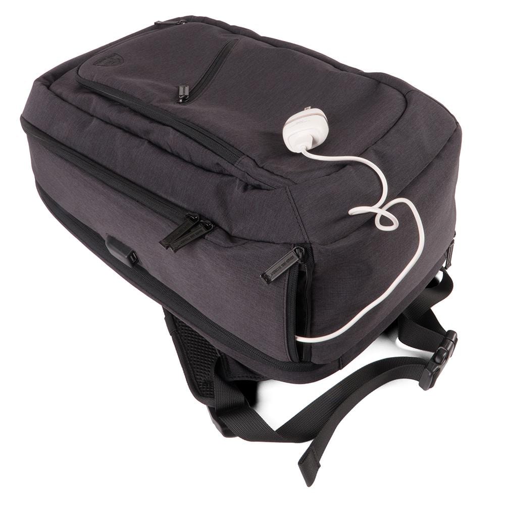 Defense Divas® Bullet Blocker ProShield Smart Bulletproof Backpack + Charging Bank - Black