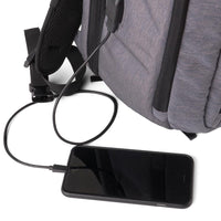 Defense Divas® Bullet Blocker ProShield Smart Bulletproof Backpack + Charging Bank - Gray