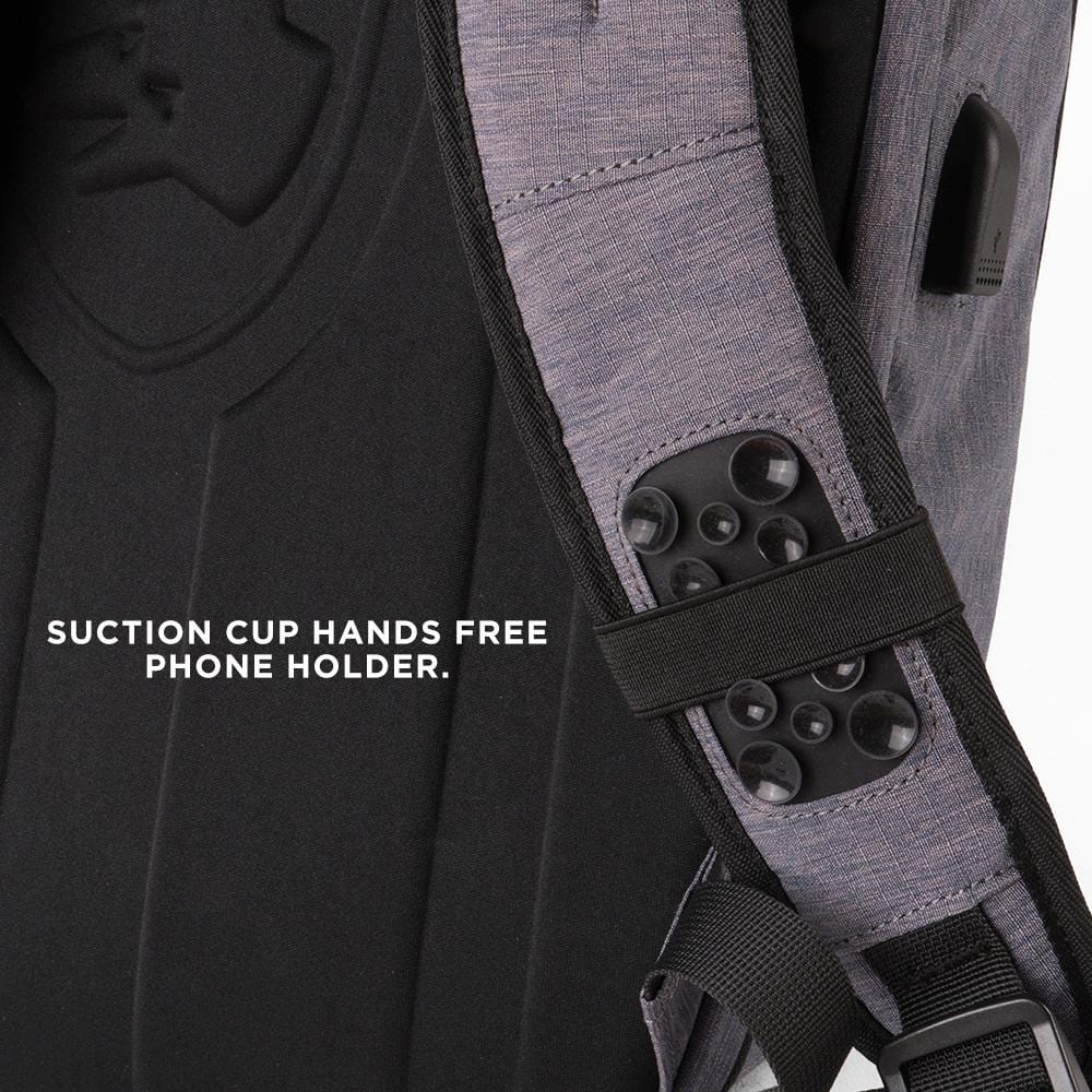 Defense Divas® Bullet Blocker ProShield Smart Bulletproof Backpack + Charging Bank - Gray