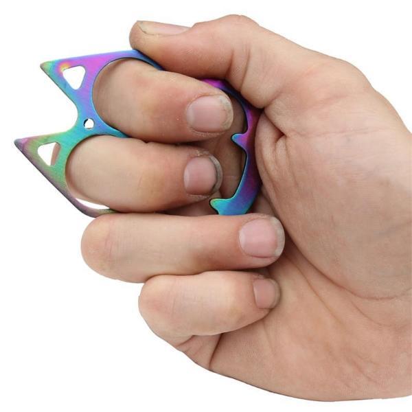 Defense Divas® Impact Self Defense Personal Protection Feline Fusion Rainbow Self Defense Key Chain