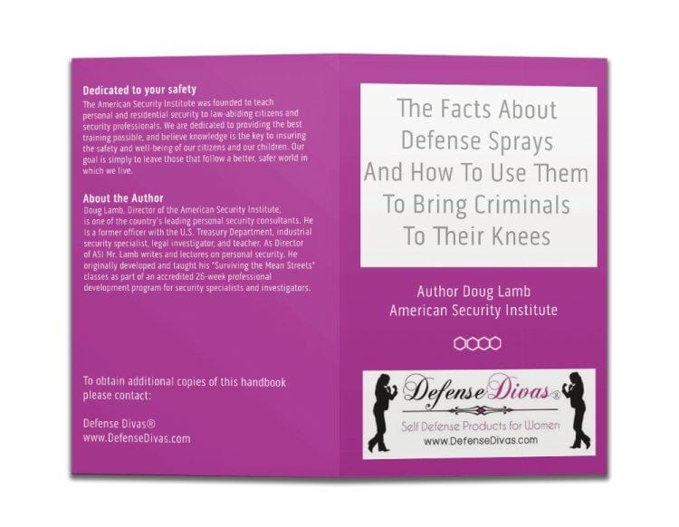 Defense Divas® Self Defense Training Tactical Defense Pepper Spray Instruction Manual