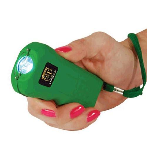 Defense Divas® Stun Guns Trigger 18 Million Volt Stun Gun Flashlight Green