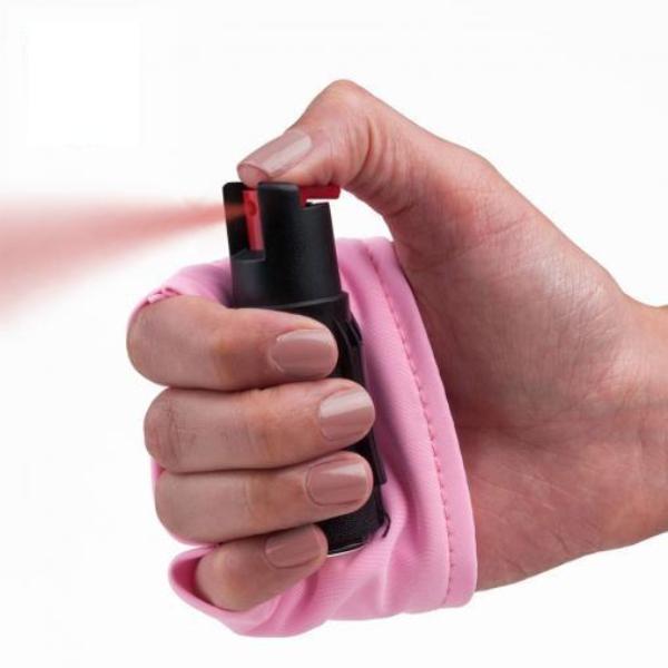Defense Divas® Pepper Spray Active Lifestyle Runners InstaFire Pepper Spray Hand Sleeve Glove Pink