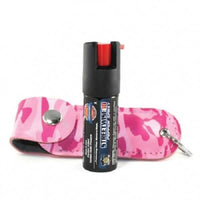 Thumbnail for Defense Divas® Pepper Spray 18% OC Pepper Spray Leatherette Soft Case Key Ring Pink Camoflauge