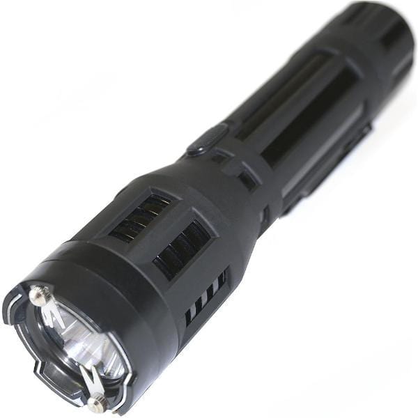 Defense Divas® Stun Guns Rubberized Grip Dual Flashlight Stun Gun Econofire Black