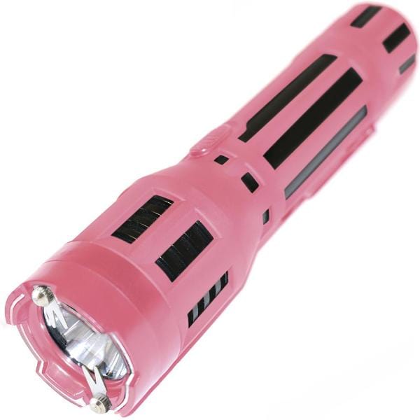 Defense Divas® Stun Guns Rubberized Grip Dual Flashlight Stun Gun Econofire Pink/Black