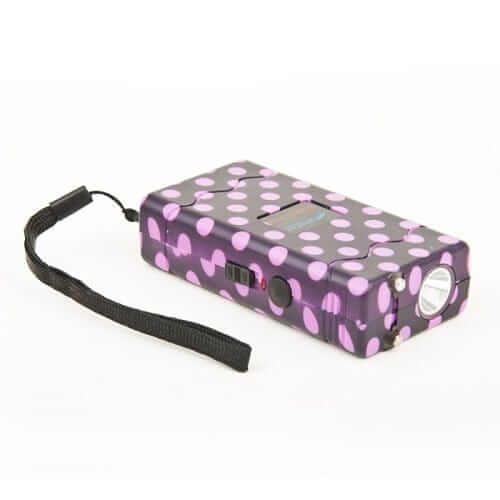 Defense Divas® Stun Guns 25 Million Volt Black and Pink Polka Dot Stun Gun