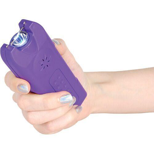Defense Divas® Stun Guns Multi Guard Stun Gun Flashlight  w/ Panic Alarm 20 Million Volt Rechargeable Purple