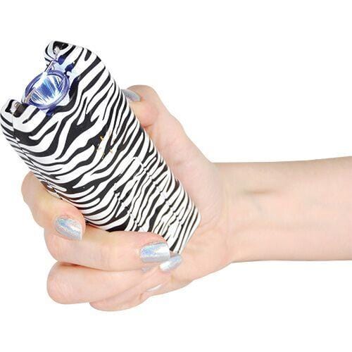 Defense Divas® Stun Guns Multi Guard Stun Gun Flashlight  w/ Panic Alarm 20 Million Volt Rechargeable Zebra