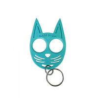 Thumbnail for Defense Divas® Impact Self Defense Ninja Kitty Self Defense Keychain Ring Impact Self-Defense Turquoise