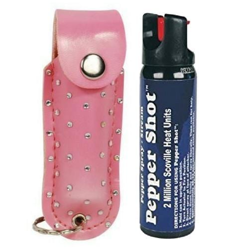 Defense Divas® Pepper Spray Pepper Shot 10% OC Rhinestone Bling Pepper Spray Self Defense Pink