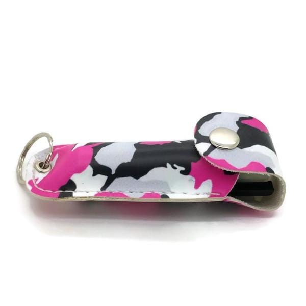 Defense Divas® Pepper Spray Pink Camouflage Police Strength 18 OC Pepper Spray Key Chain Pink/Black