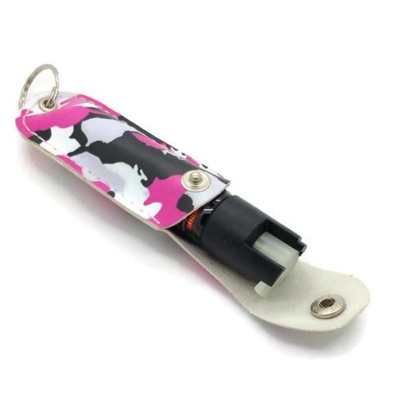 Defense Divas® Pepper Spray Pink Camouflage Police Strength 18 OC Pepper Spray Key Chain