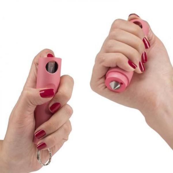 Defense Divas® Pepper Spray Two-in-One Pepper Spray & Emergency Glass Breaker Pink