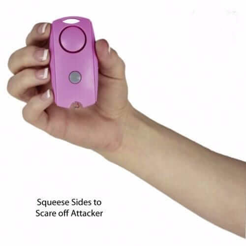 Defense Divas® Campus Safety 5 For $50 Pink Squeeze Panic Alarm Personal Safety Flashlight Key Chain 5 For $50 Pink