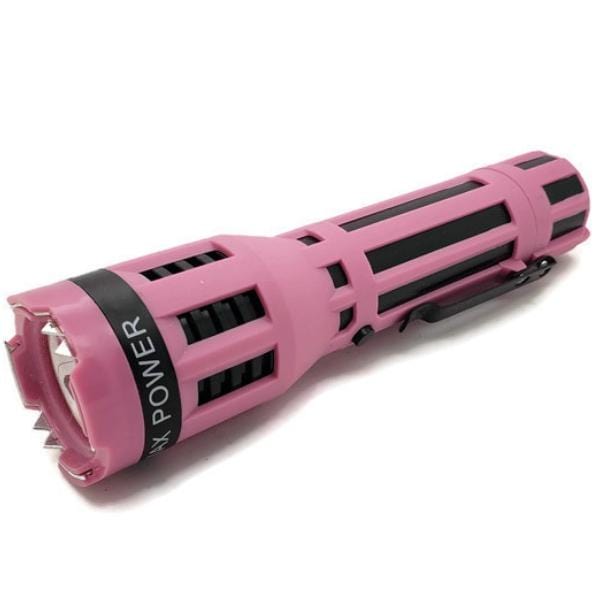Defense Divas® Stun Guns DNA Collecting Rubberized Grip Dual Flashlight Stun Gun Pink/Black
