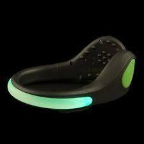 Mace Child Safety Safe Steps LED Clip On Shoe Lights for Runners Active Lifestyle Safety Green